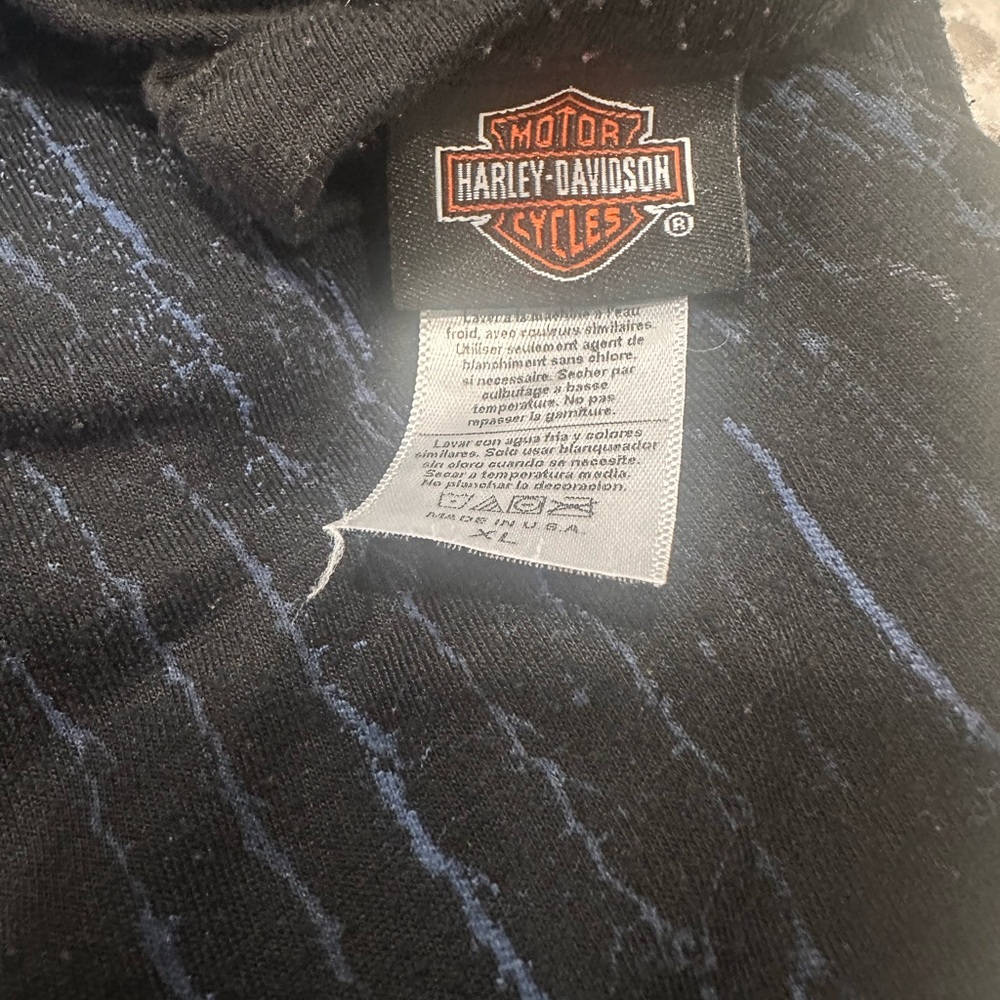 Harley Davidson Mesh Front Black and Blue Tank Top Size XL - Picture 6 of 6